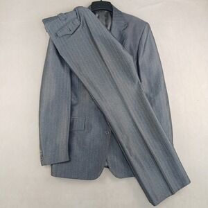 Pagano West 42L 34x30 Mens Suit Western Cowboy Gray FLAWS